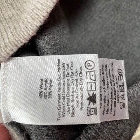Eddie Bauer Mens TXL Gray Wool Blend Striped 1/4 Zip Pullover Sweater - Picture 3 of 7